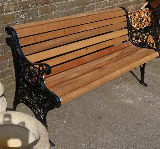 Wrought iron garden bench